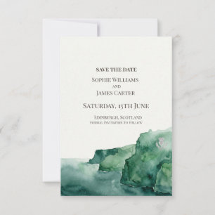 Emerald-Wasserfarben-Hochzeit Save The Date