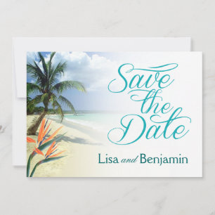 Emerald Waters Jamaikanischer Strand Save the Date Einladung