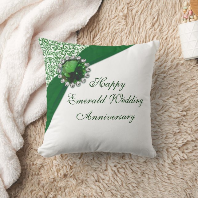 Emerald Wedding Anniversary Throw Kissen (Decke)