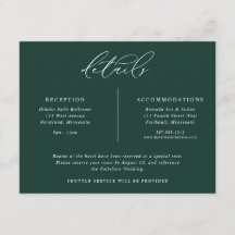 Emerald Wedding Details Elegant