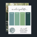 Emerald Wedding Farben Palette Karte 2023<br><div class="desc">Emerald Wedding Farben Palette Karte 2023</div>