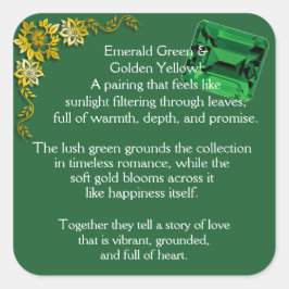 Emerald Welcome Quadratischer Aufkleber