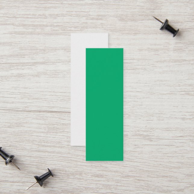 Emerald + White Custom Calling Card Telefonnummerkarte (Vorderseite/Rückseite Beispiel)