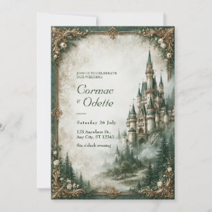 Emeraldnebel-Schloss-Hochzeit Einladung