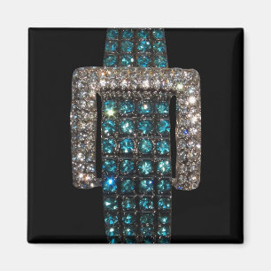 Emeralds und Diamonds Art Bling Bling Magnet