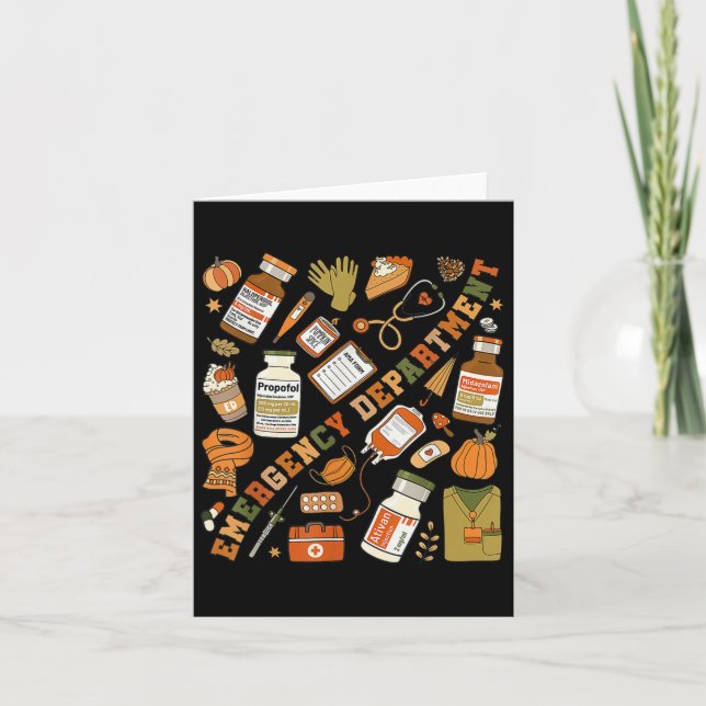 Emerge Department Halloween Er Nurse Emerg Karte (Vorderseite)
