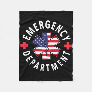 Emergency Department 4th Of July Usa Emergency Roo Fleecedecke
