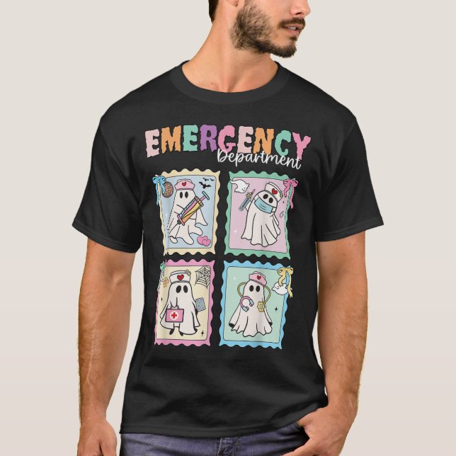 Emergency Department Funny Er Nurse Halloween Soky T-Shirt (Vorderseite)