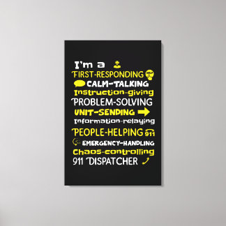 Emergency Dispatcher - Thin Yellow Line Dispatcher Leinwanddruck