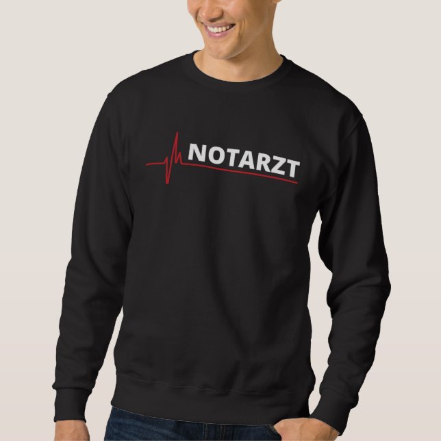 Emergency Doctor ECG Back Print Rear Lettering Not Sweatshirt (Vorderseite)