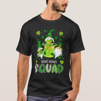 Emergency Nurse Squad Pflege St Patrick Day Gnome T-Shirt