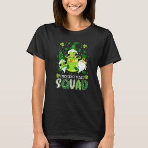 Emergency Nurse Squad Pflege St Patrick Day Gnome T-Shirt