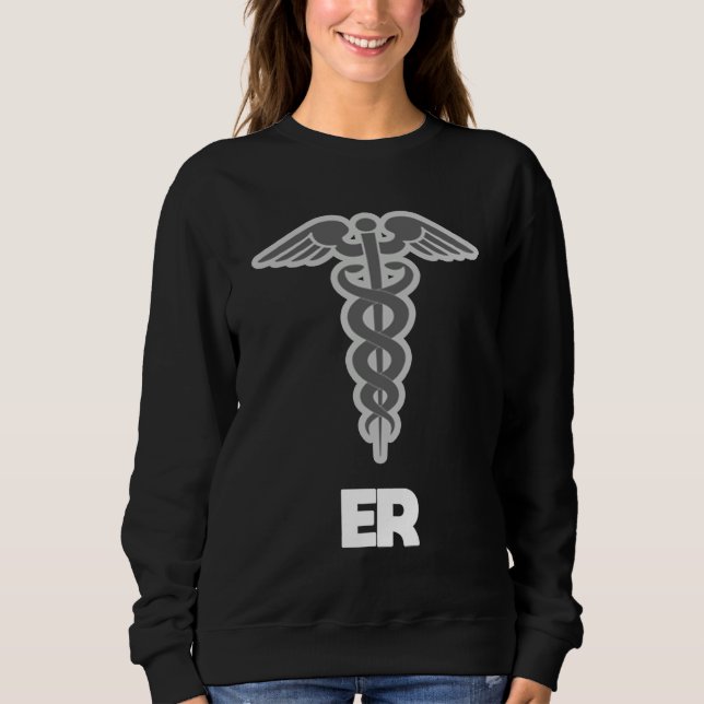 Emergency Room Nurse Caduceus Symbol Sweatshirt (Vorderseite)