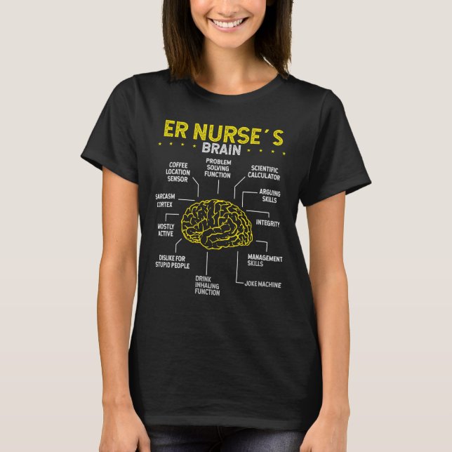 Emergency Room Nurse Essentials Funny ER Nurse T-Shirt (Vorderseite)