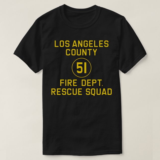Emergency Squad 51 Side of Truck Reproduction Logo T-Shirt (Design vorne)