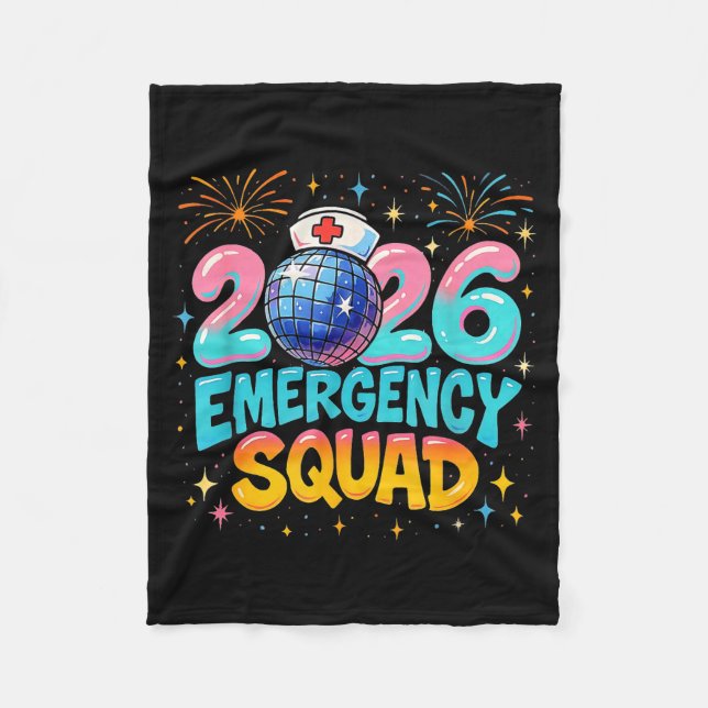Emergency Squad New Year 2026 Medical Crew Nurse E Fleecedecke (Vorderseite)