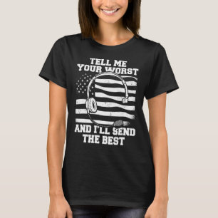 Emergency Thin Yellow Line Police Gold Dispatcher T-Shirt