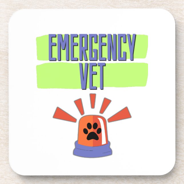 Emergency Vet – Veterinary Emergency Design Getränkeuntersetzer (Vorderseite)