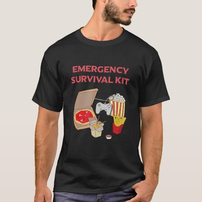 Emergeny Survival Kit Überlebenstraining Bushcraft T-Shirt (Vorderseite)