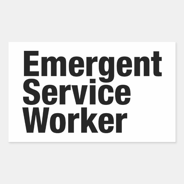 Emerging Service Worker Rechteckiger Aufkleber (Vorderseite)