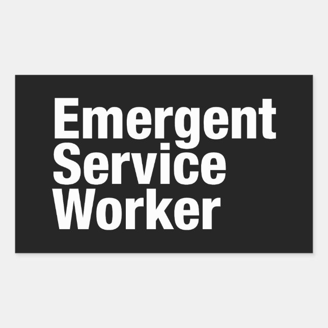 Emerging Service Worker Rechteckiger Aufkleber (Vorderseite)