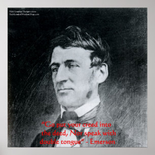 Emerson "Credo in the Deed" Weisheit Zitat Poster