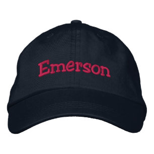Emerson Embroidered Baseball Cap Navy Hot Pink Bestickte Kappe