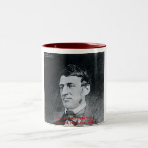 Emerson "Glaube an die Tat" Weisheitszitate Gesche Zweifarbige Tasse