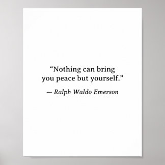Emerson Inspirational Peace Wall Art Poster