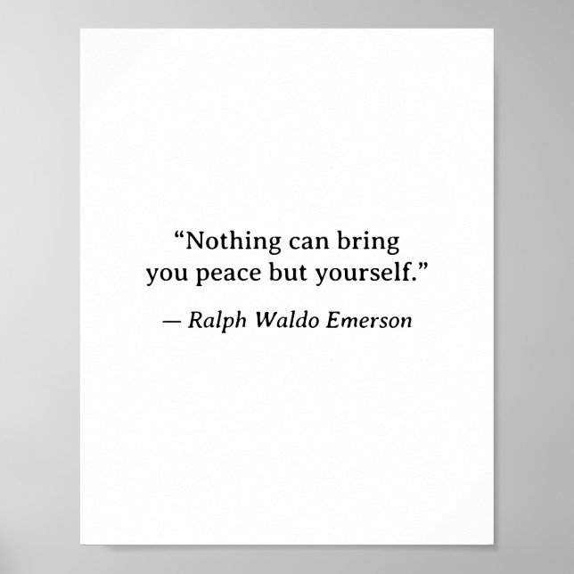 Emerson Inspirational Peace-Wandkunst Poster (Vorne)