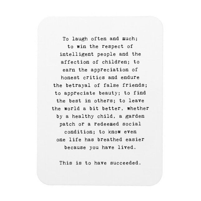 Emerson inspirierender Zitat Kühlschrankmagnet Erf Magnet (Vertikal)