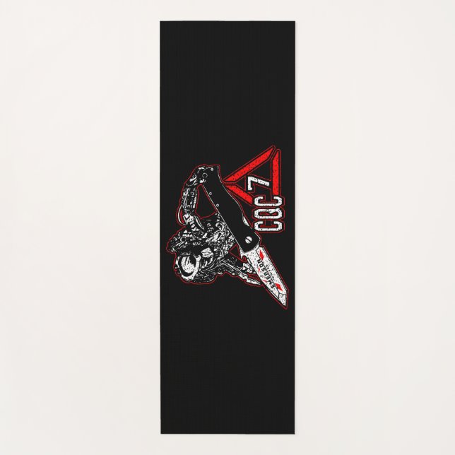 Emerson Knives CQC-7 Predator White Golf Handtuch Yogamatte (Vorderseite)