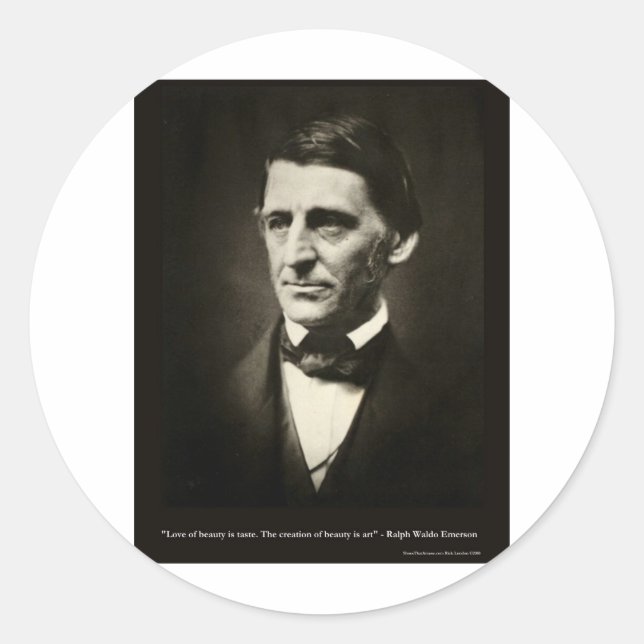 Emerson Liebe der Schönheit ist Geschmack Liebe Ge Runder Aufkleber (Vorderseite)