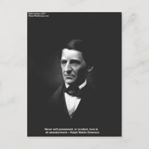 Emerson Liebe hat nie ein Zitat Geschenke usw. Postkarte