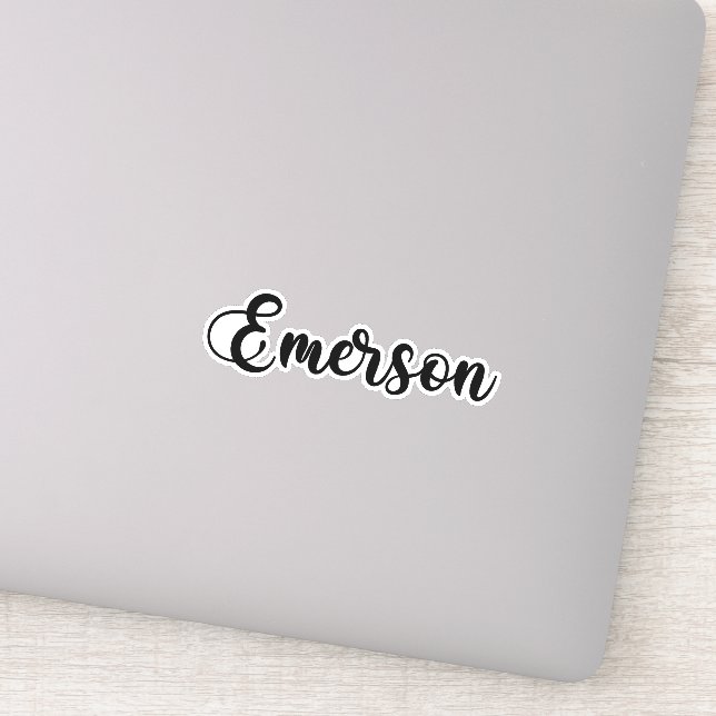Emerson Name - Handgeschriebene Kalligrafie Aufkleber (Detail)