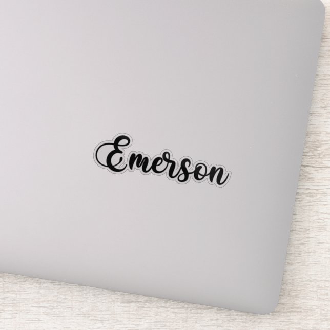 Emerson Name - Handgeschriebene Kalligrafie Aufkleber (Detail)