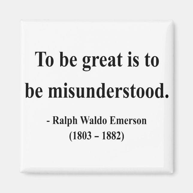 Emerson Quote 11a Magnet (Vorne)