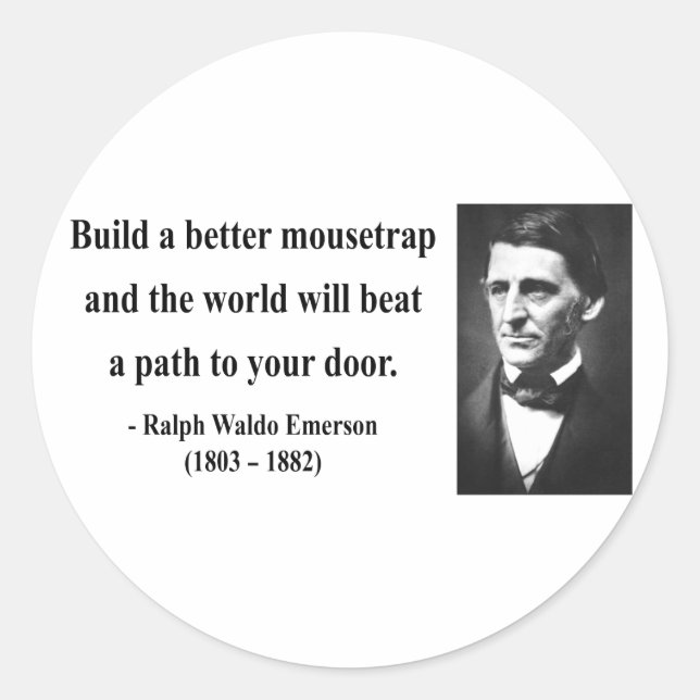 Emerson Quote 15b Runder Aufkleber (Vorderseite)