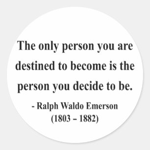 Emerson Quote 1a Runder Aufkleber