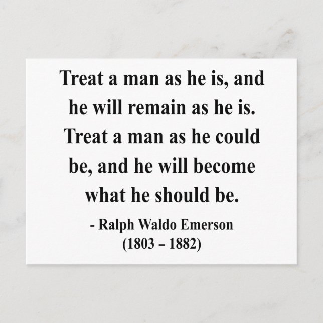 Emerson Quote 9a Postkarte (Vorderseite)