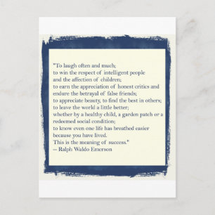 Emerson Quote Postkarte