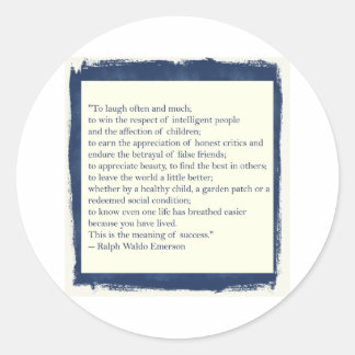 Emerson Quote Runder Aufkleber