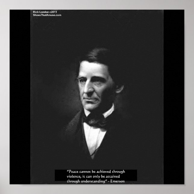 Emerson "Understanding" Peace Quote Posters Poster (Vorne)