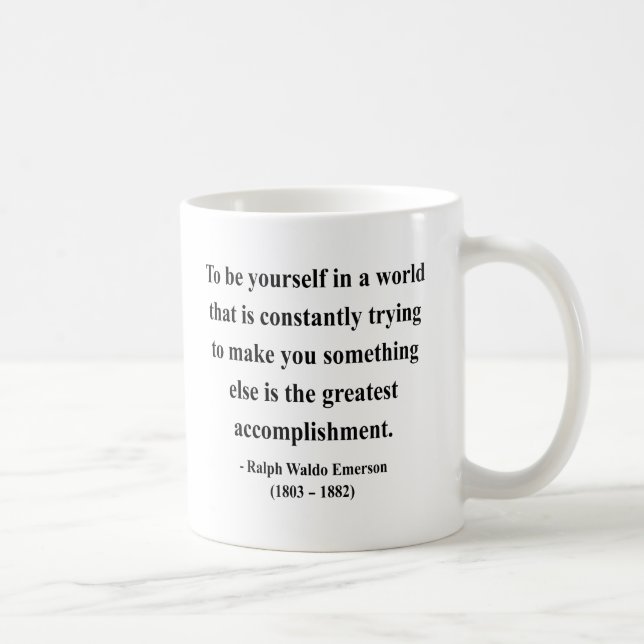 Emerson-Zitat 4a Kaffeetasse (Rechts)