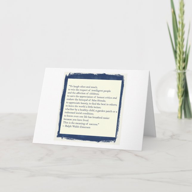 Emerson-Zitat Karte (Vorderseite)