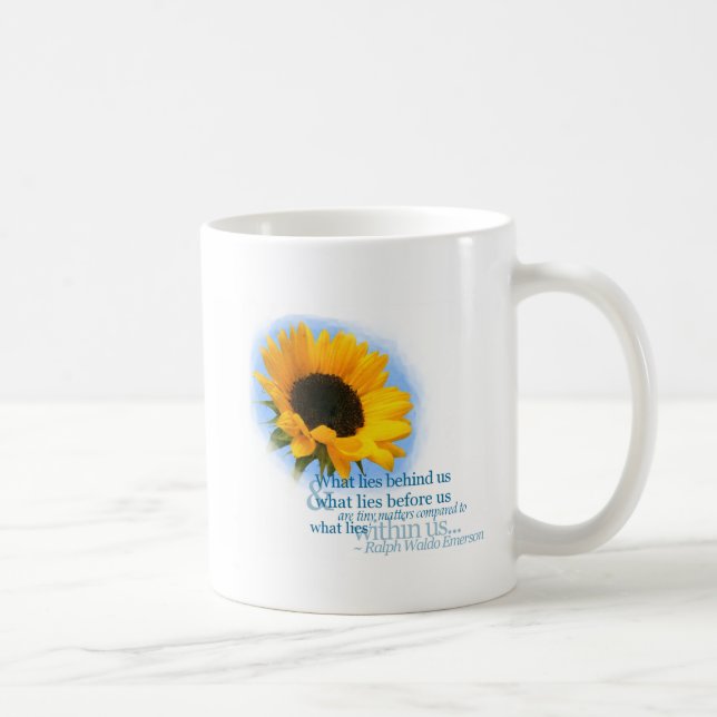 Emerson-Zitat Tasse (Rechts)
