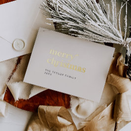 EMERY Gold Foil Retro Spaß Einfach Frohe Weihnacht Folien Feiertagskarte