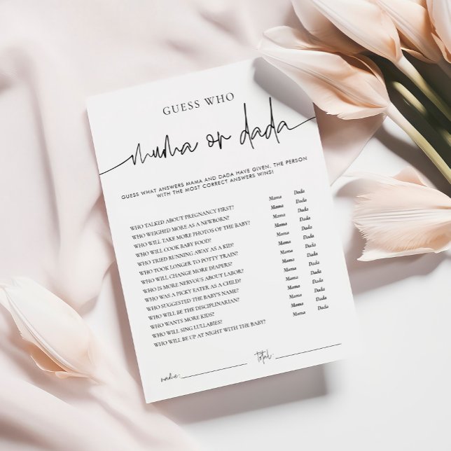 EMERY Whimsi Mama oder Dada Baby Shooting Game Car Hinweiskarte (Von Creator hochgeladen)