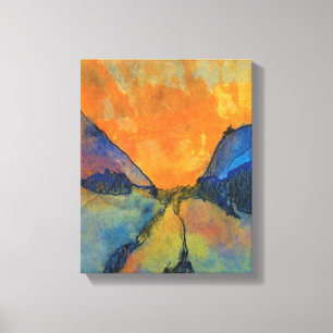 Emil Nolde Berglandschaft Tal mit Sonnenuntergang Leinwanddruck