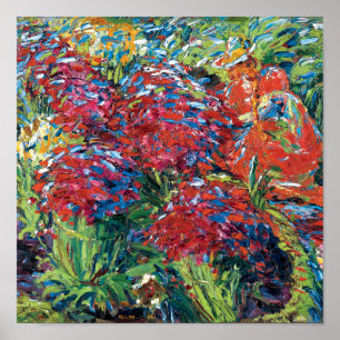 Emil Nolde Rote Blumen Expressionismus Fine Art Poster